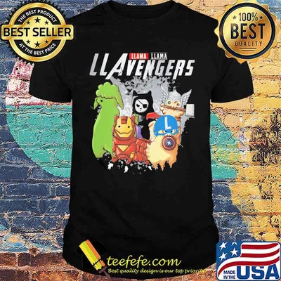 Llama avengers captain american hulk thor ironman shirt