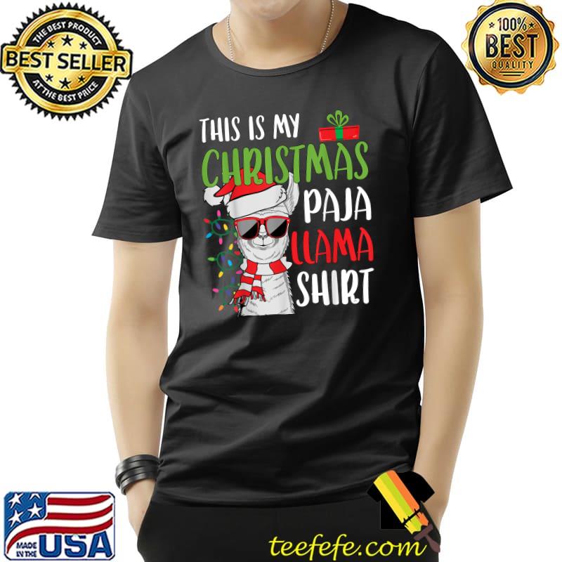 Llama Christmas Pajama This is My Paja Llama Funny Holiday T-Shirt Unisex Llama Christmas Pajama This is My Paja Llama Funny Holiday T-Shirt Unisex