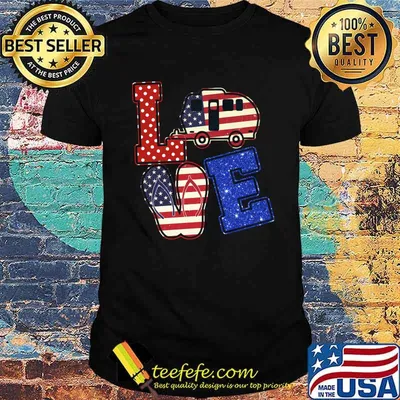 Love Camping American Flag Shirt
