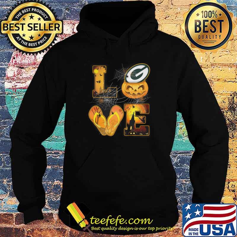 Love Halloween Green Bay Packer Shirt Hoodie Love Halloween Green Bay Packer Shirt Hoodie