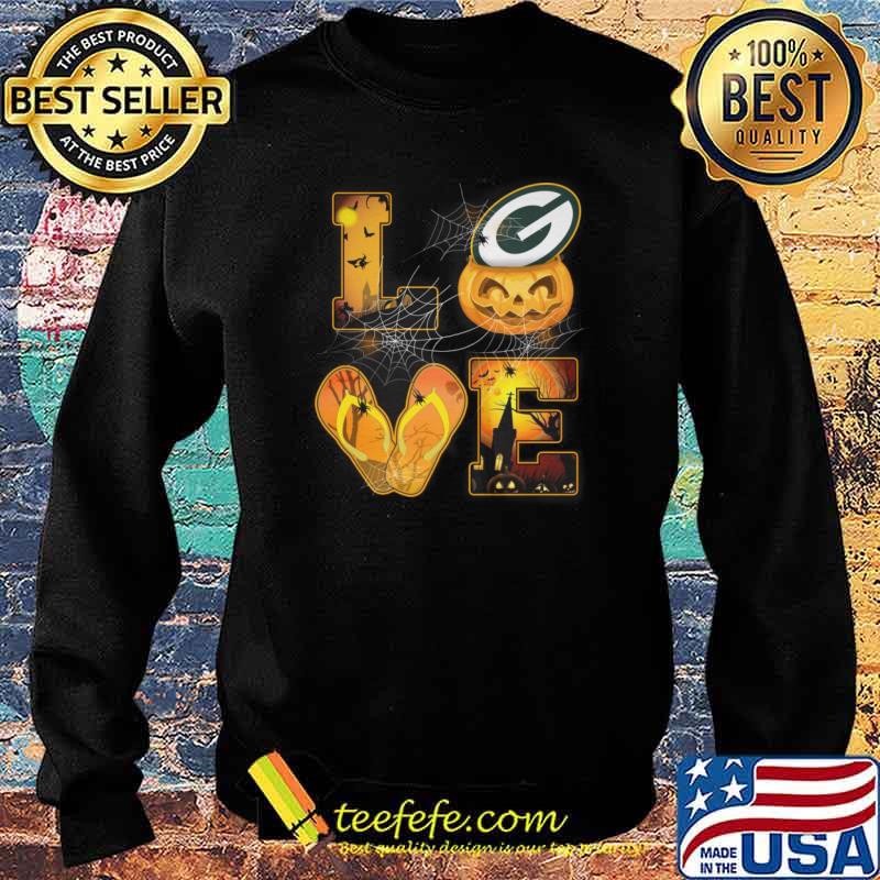 Love Halloween Green Bay Packer Shirt Sweater Love Halloween Green Bay Packer Shirt Sweater