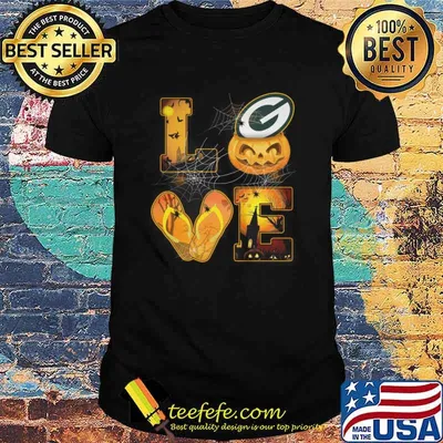 Love Halloween Green Bay Packer Shirt