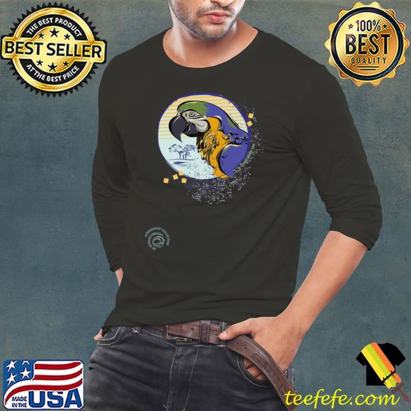 Macaw, Parrot, Tropical Bird, Graphic T-Shirt Long Sleeve Tee Macaw, Parrot, Tropical Bird, Graphic T-Shirt Long Sleeve Tee
