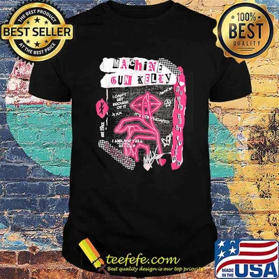 Machines Guns Kellys Rapper Legend Retro Guitar T-Shirt