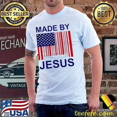 Made By Jesus American Flag shirt