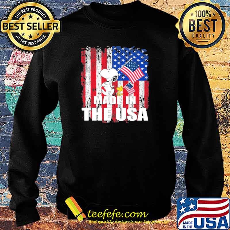 made in the usa american flag snoopy and woodstock 4th of july s Sweater made in the usa american flag snoopy and woodstock 4th of july s Sweater