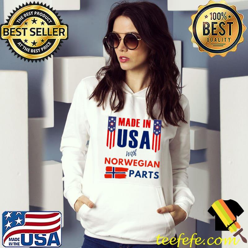 Made in Usa with Norwegian parts flag shirt