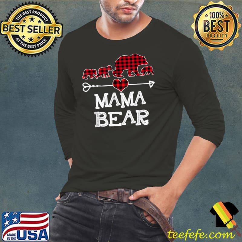 Mama Bear Plaid Red Bear T-Shirt Mama Bear Plaid Red Bear T-Shirt