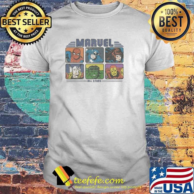 Marvel All Stars Captain Iron Man Hulk Thor Shirt