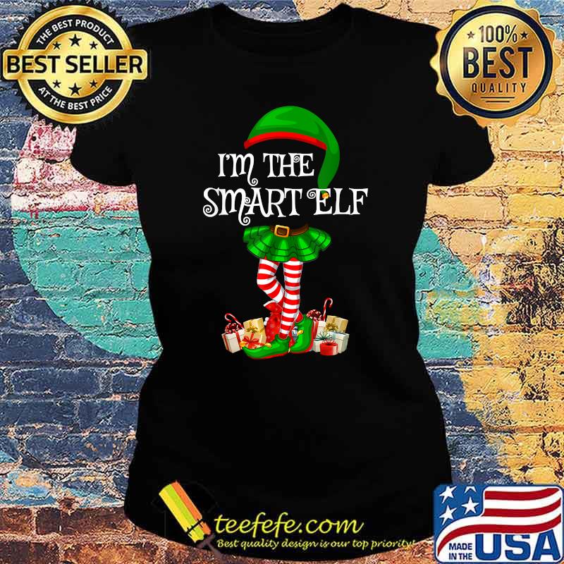 Matching Family Group I'm The Smart Elf Christmas T-Shirt Ladies tee Matching Family Group I'm The Smart Elf Christmas T-Shirt Ladies tee