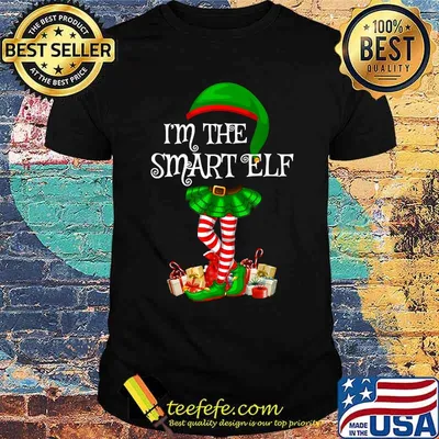 Matching Family Group I'm The Smart Elf Christmas T-Shirt