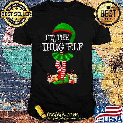 Matching Family Group I'm The Thug Elf Christmas T-Shirt