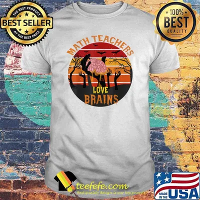 Math Teachers Love Brains Halloween Math funny design T-Shirt