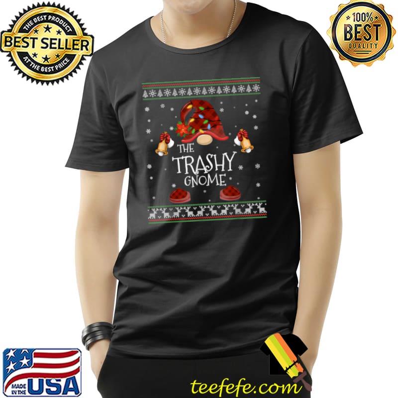 mb Trashy Gnome Buffalo Plaid Christmas Light Ugly Style T Shirt Unisex mb Trashy Gnome Buffalo Plaid Christmas Light Ugly Style T Shirt Unisex
