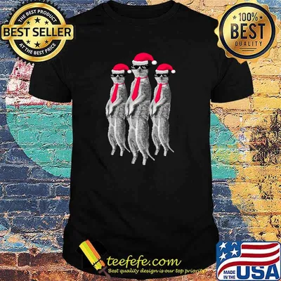 Meerkat Xmas Crew. Cool Christmas Agents Clique T-shirt