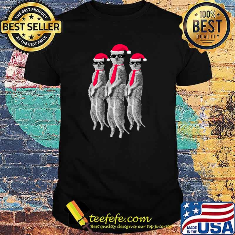 Meerkat Xmas Crew. Cool Christmas Agents Clique T-shirt