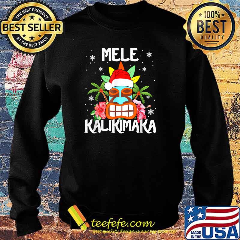 Mele Kalikimaka Merry Xmas Santa Hawaiian Tiki Face Icon T-Shirt Sweater Mele Kalikimaka Merry Xmas Santa Hawaiian Tiki Face Icon T-Shirt Sweater