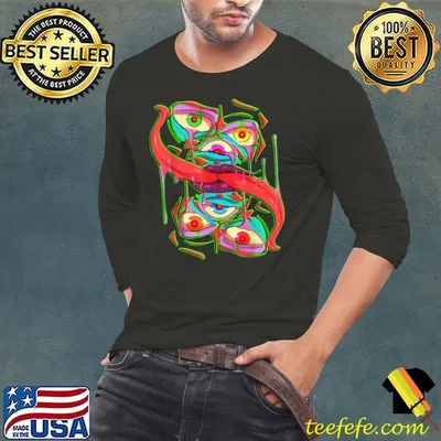 Melted eye mouth trippy T-shirt