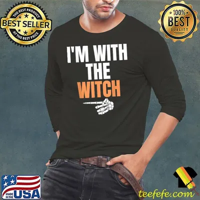 Mens I'm With The Witch Halloween Couple Matching Costume Fu T-Shirt