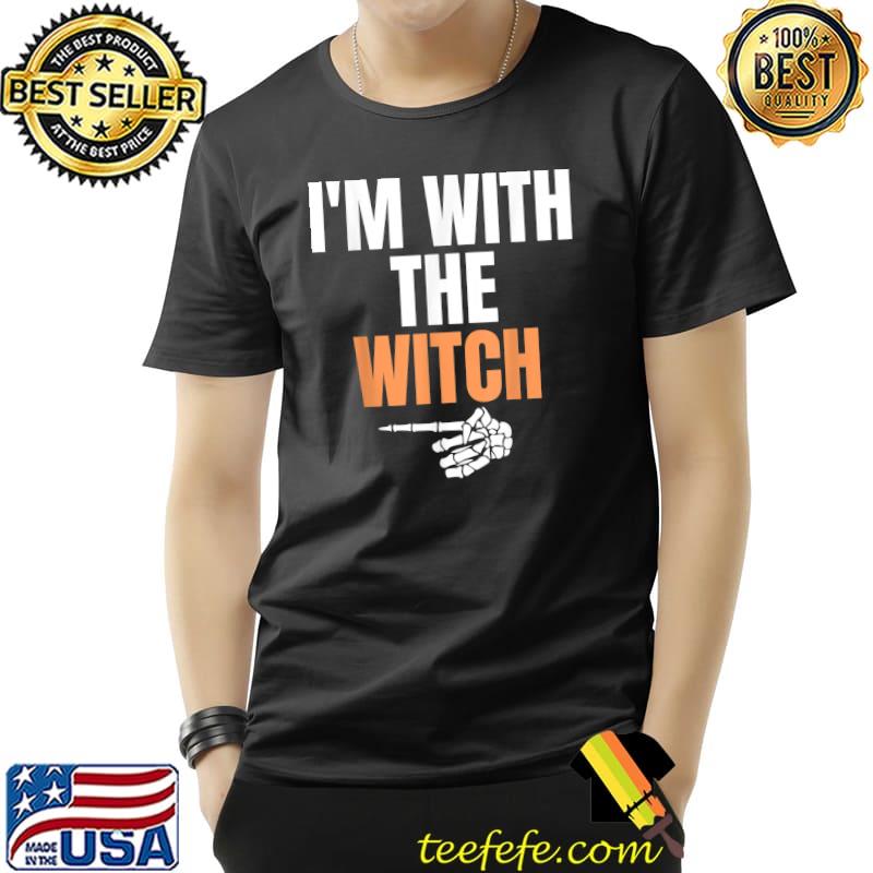 Mens I'm With The Witch Halloween Couple Matching Costume Fu T-Shirt Unisex Mens I'm With The Witch Halloween Couple Matching Costume Fu T-Shirt Unisex