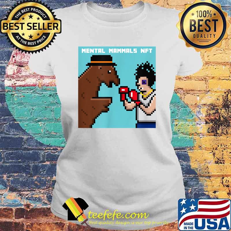 Mental Mammals NFT 8-bit Digital Crypto T-Shirt Laides tee Mental Mammals NFT 8-bit Digital Crypto T-Shirt Laides tee