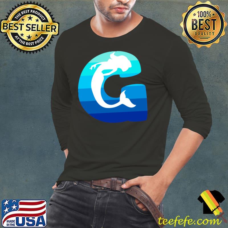 Mermaid G Favorite Letter & Number Funny Birthday Initial T-Shirt Long Sleeve Tee Mermaid G Favorite Letter & Number Funny Birthday Initial T-Shirt Long Sleeve Tee