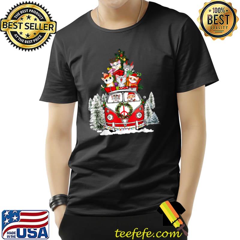 Merry Christmas Cats Xmas Tree Car Matching Family Funny T Shirt Unisex Merry Christmas Cats Xmas Tree Car Matching Family Funny T Shirt Unisex