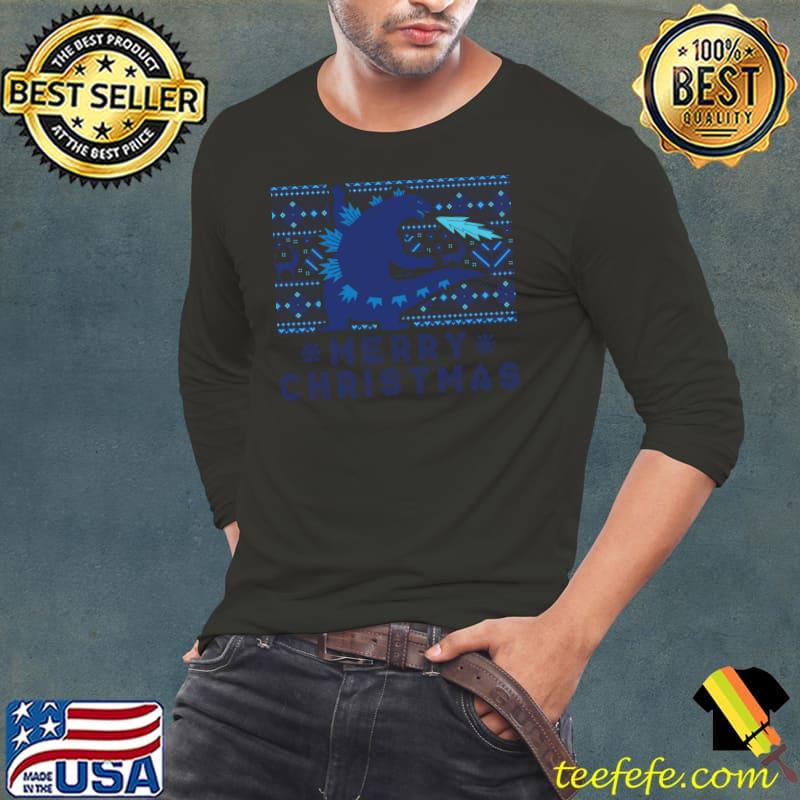 Merry Christmas - godzilla T-Shirt Long Sleeve Tee Merry Christmas - godzilla T-Shirt Long Sleeve Tee