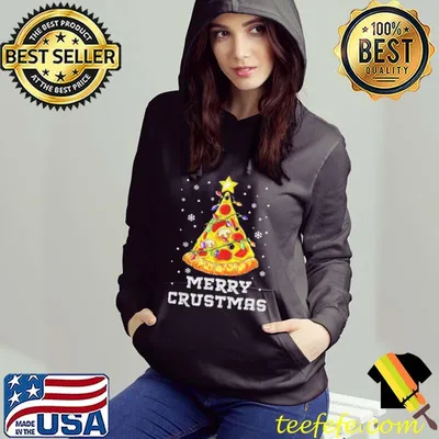 Merry Christmas Pizza Christmas Tree Xmas Sweatshirt