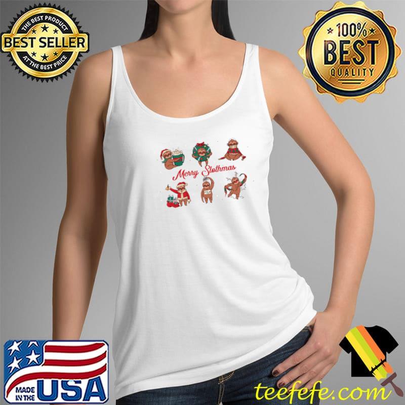 Merry Slothmas Christmas T-Shirt Tank Top Merry Slothmas Christmas T-Shirt Tank Top