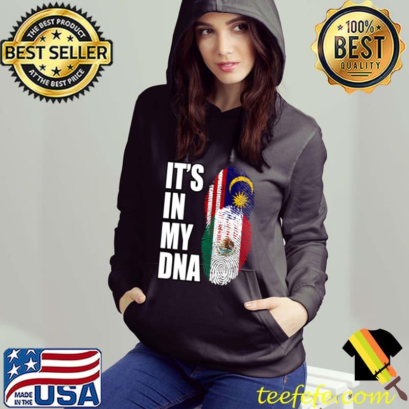 Mexican And Malaysian Mix It's in my DNA Heritage Flag T-shirt