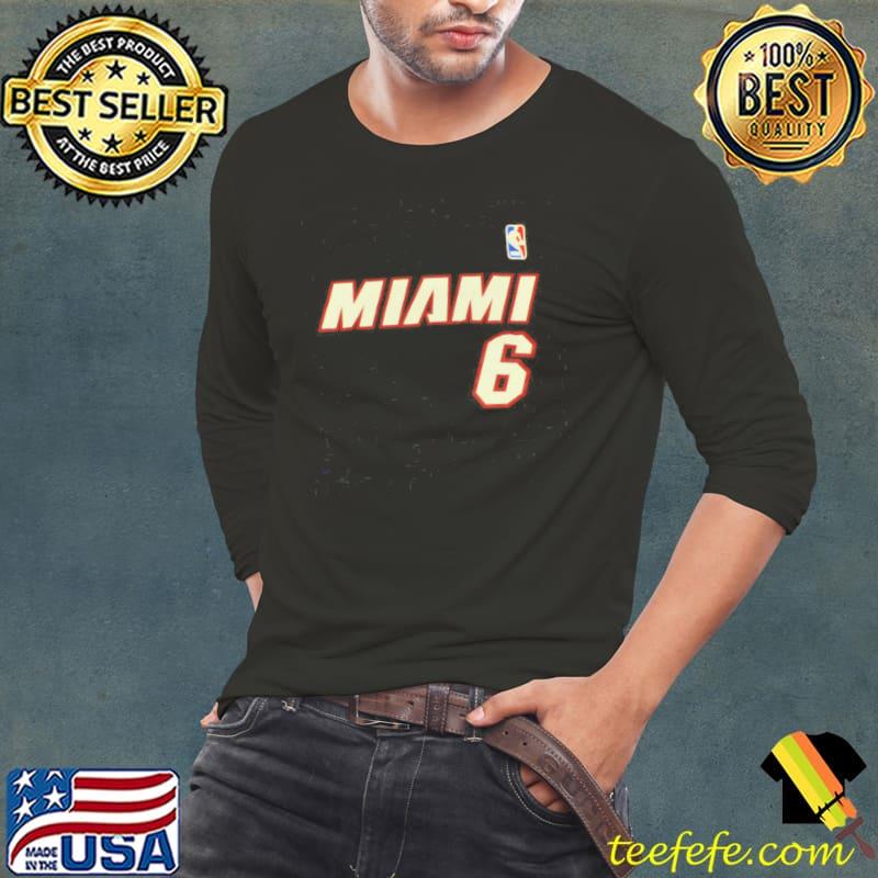 Miami Heat Youth Name And Number Lebron James 6 Shirt