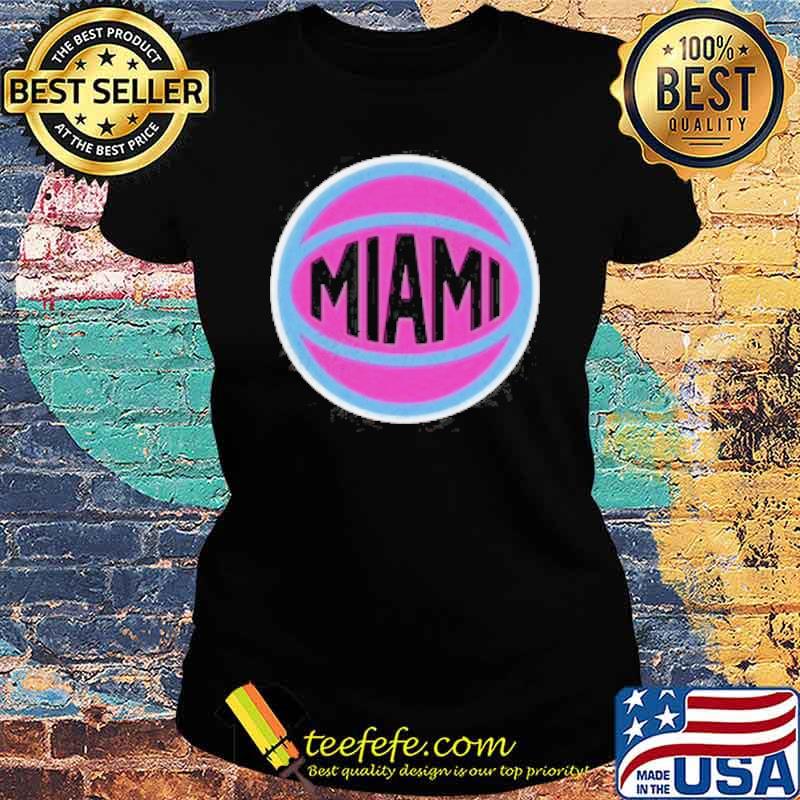 Miami inspired retro basketball s Ladies tee Miami inspired retro basketball s Ladies tee