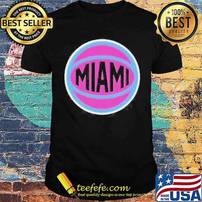 Miami inspired retro basketball shirt