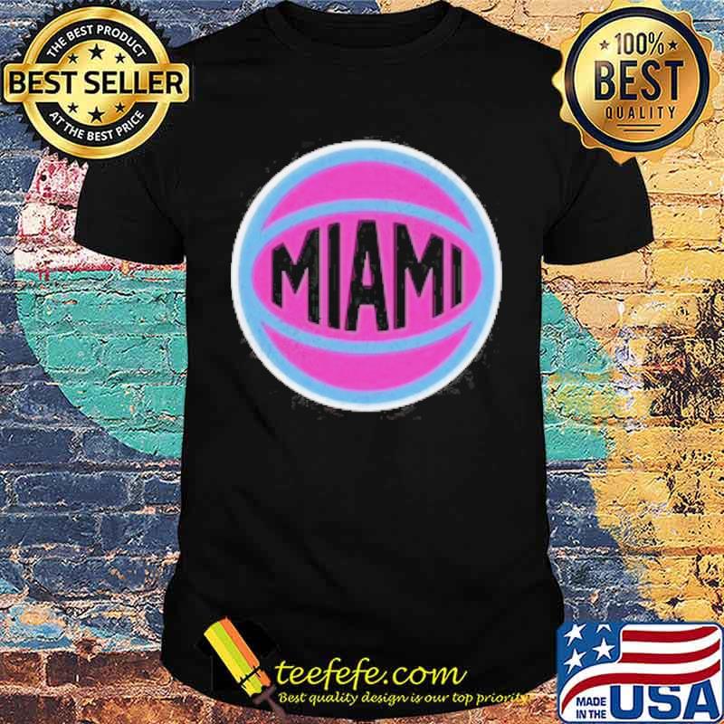 Miami inspired retro basketball shirt