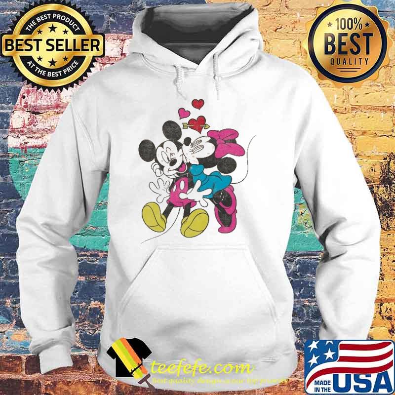 Mickey and Minnie Mouse Heart T-Shirt Hoodie Mickey and Minnie Mouse Heart T-Shirt Hoodie