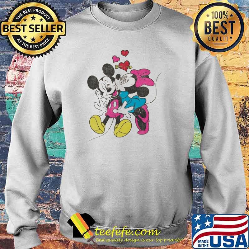 Mickey and Minnie Mouse Heart T-Shirt Sweater Mickey and Minnie Mouse Heart T-Shirt Sweater