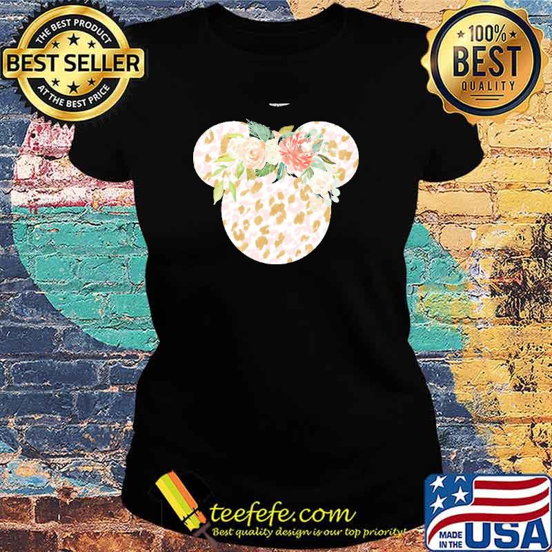 Mickey Mouse Flower Lepoard Shirt Ladies tee Mickey Mouse Flower Lepoard Shirt Ladies tee
