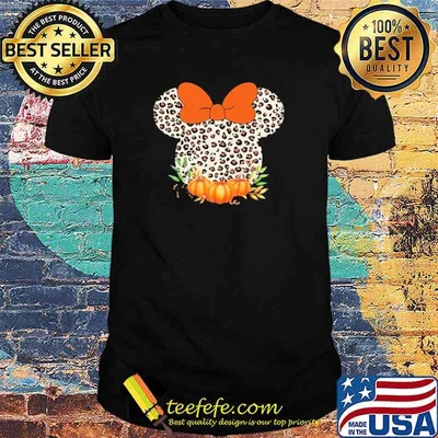 Mickey mouse Halloween Pumpkin Lepoard Shirt
