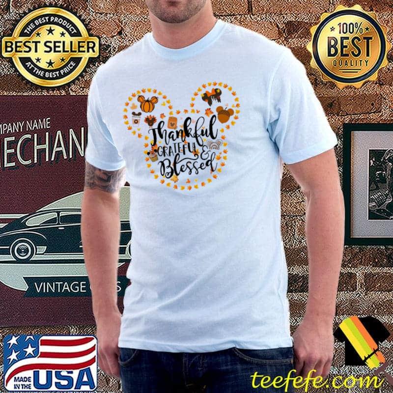 Mickey Pumpkin Thankful Grateful Blessed Shirt Unisex Mickey Pumpkin Thankful Grateful Blessed Shirt Unisex