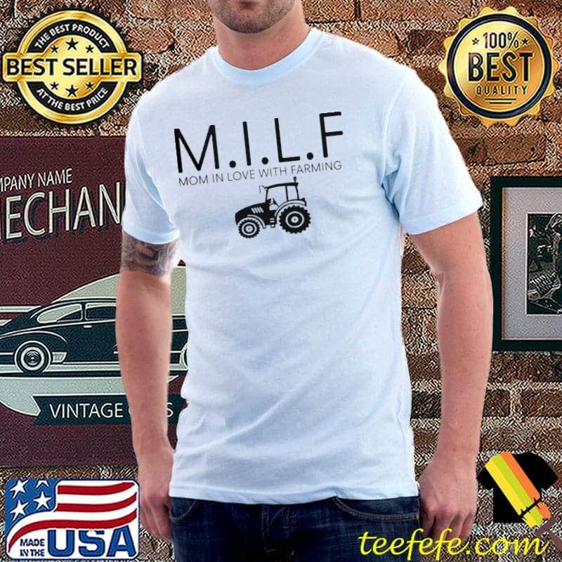 MILF mom in love with farming shirt