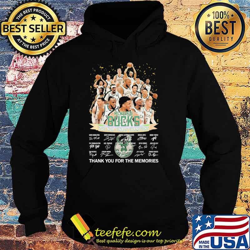 Milwaukee Bucks 2021 NBA Finals Champions Thank You For The Memories Signatures Shirt Hoodie Milwaukee Bucks 2021 NBA Finals Champions Thank You For The Memories Signatures Shirt Hoodie