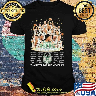 Milwaukee bucks 2021 NBA finals champions thank you for the memories signatures shirt