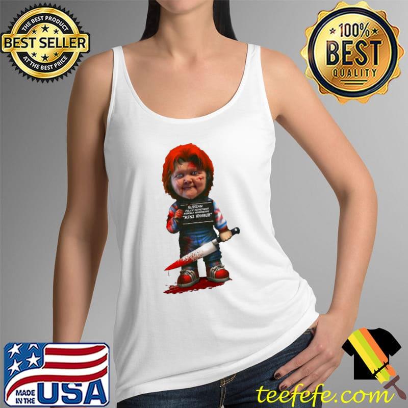 Mini Khabib Arrested Horror Funny Hasbulla Chucky Spoof Halloween Shirt Tank Top Mini Khabib Arrested Horror Funny Hasbulla Chucky Spoof Halloween Shirt Tank Top