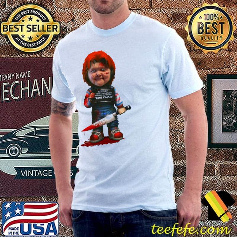 Mini Khabib Arrested Horror Funny Hasbulla Chucky Spoof Halloween Shirt