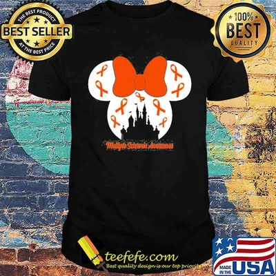 Minnie Mouse Multiple Sclerosis Awareness Month Orange Ribbon Shirt