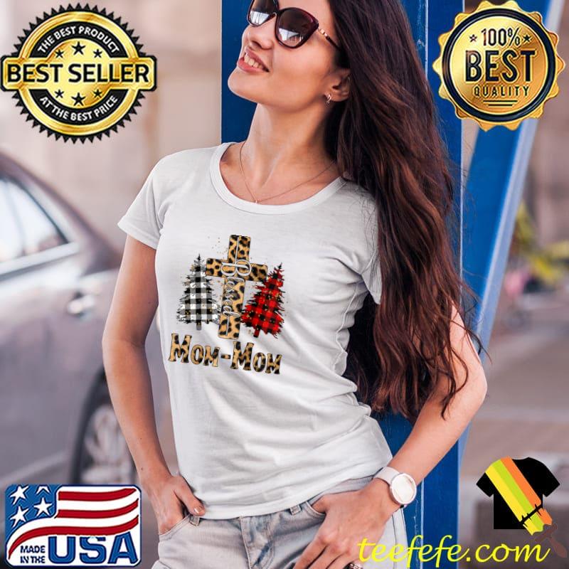 Mom Mom blessed Christmas Leopard Plaid God Cross Raglan Baseball T-s Ladies Tee Mom Mom blessed Christmas Leopard Plaid God Cross Raglan Baseball T-s Ladies Tee
