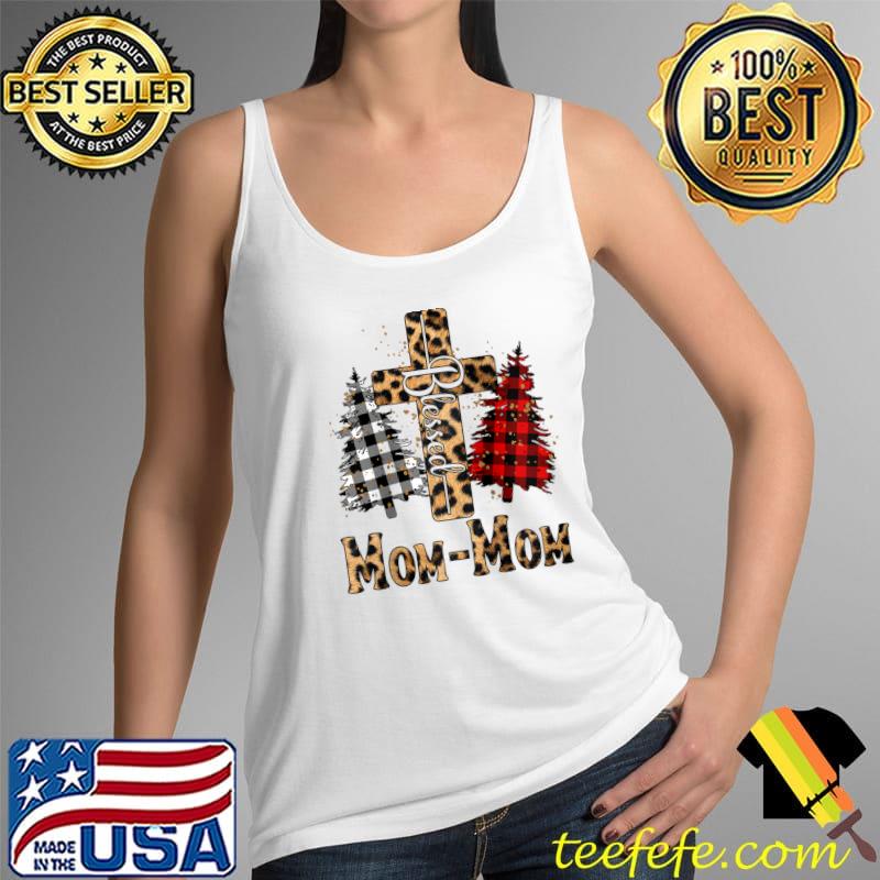 Mom Mom blessed Christmas Leopard Plaid God Cross Raglan Baseball T-s Tank Top Mom Mom blessed Christmas Leopard Plaid God Cross Raglan Baseball T-s Tank Top