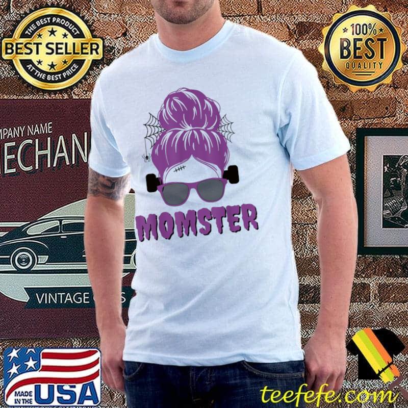 Momster Frankenstein Messy Bun Funny Mom Halloween Costume T-Shirt Unisex Momster Frankenstein Messy Bun Funny Mom Halloween Costume T-Shirt Unisex