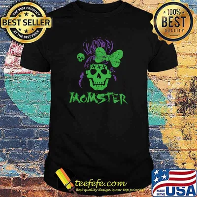 Momster Shirt For Women Retro Funny Horror Zombie Halloween T-shirt